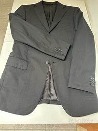 Abito completo gessato nero