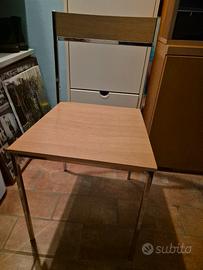 4 sedie metallo e rovere Veneta Cucina