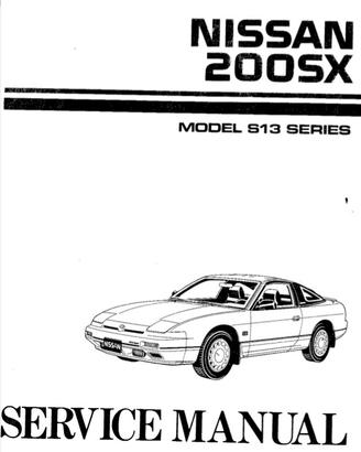Manuale officina Nissan S13 200sx PDF integrale