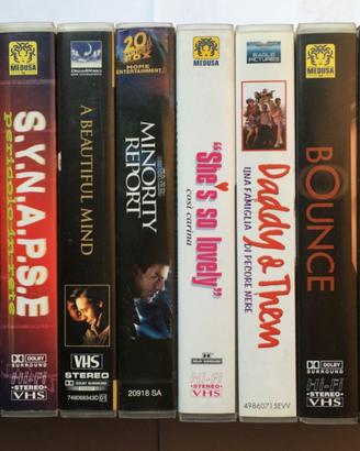 Lotto Film Videocassette VHS (19 titoli)