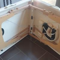 lettino massaggi lampada e sgabello