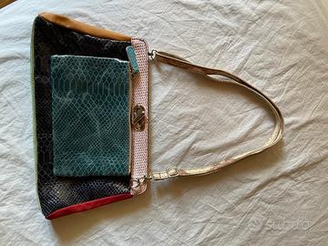 Barrito - Borsa in pelle con maniglie/tracolla