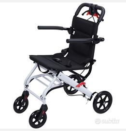 Sedia a rotelle pieghevole, per disabili e anziani