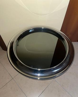 SPECCHIO ROTONDO IN PLASTICA CROMATA ANNI '70