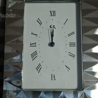 Orologio argento/legno