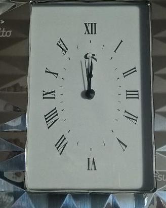 Orologio argento/legno