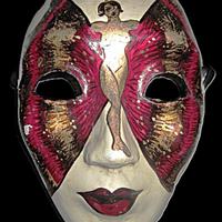 4 VECCHIE MASCHERE VENEZIANE PER CARNEVALE