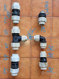 Raccordi in pvc per impianti di irrigazione