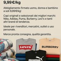 Abbigliamento firmato al kg – Nike, Adidas, Puma, 