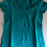 T-shirt verde Motivi manica corta