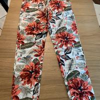Pantalone lungo da donna misto lino e cotone