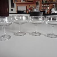 4 calici Rosso Antico Vintage