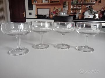 4 calici Rosso Antico Vintage