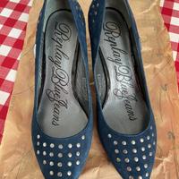 Decolleté blu con borchie Replay Blue Jeans