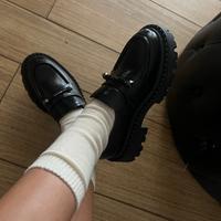 Mocassini Ash neri in pelle usati una volta