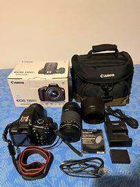 Canon EOS 1300D + 18-55 + 55-250 kit completo
