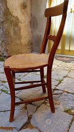 8 sedie in Paglia antiche