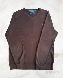 Maglione Ralph Lauren Marrone Uomo S Scollo V