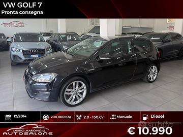 VW Golf 7 2.0 TDI 150 cv FINANZIABILE