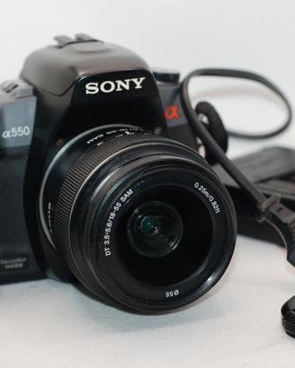 Reflex + obiettivo 18-55mm Sony a550 Alpha 14.5mpx