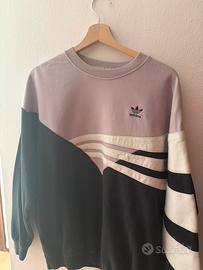 Felpa adidas nera e lilla retro