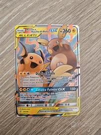 Carta Pokémon Raichu e Raichu di Alola GX 54/236