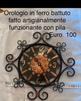 orologio ferro battuto da parete