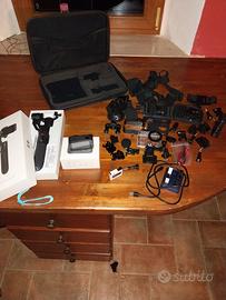 action cam xiaomi 4k + gimbal + accessori