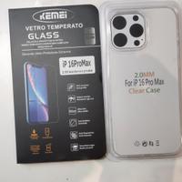 Cover x iPhone 16 pro max + vetrino