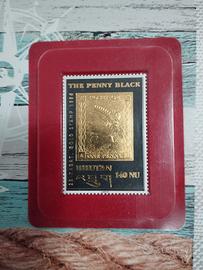 Francobollo commemorativo da collezione Bhutan oro