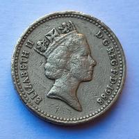 Moneta "1 POUND" cd "Sterlina" Elisabetta II 1988