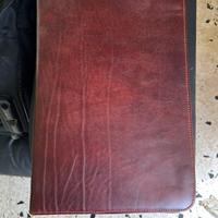 Portadocumenti in pelle con chiusura zip