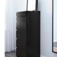 Cassettiera 6 cassetti, marrone-nero, ikea Malm