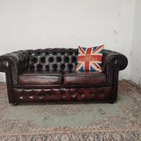 divano Chester Chesterfield vero cuoio inglese uk 