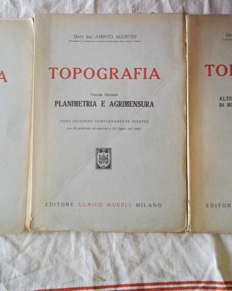 Topografia in 3 volumi di Aminto Agostini