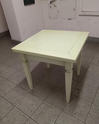 Tavolo artigianale verde più 4 sedie  