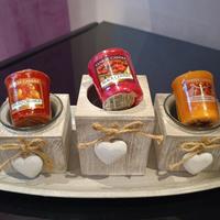 Set porta candele con yankee candles