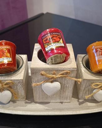 Set porta candele con yankee candles