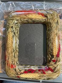 Cornice da tavolo con resina-spighe e avena. (RM)