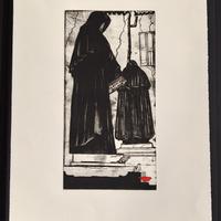 Litografia di Franco Angeli