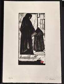 Litografia di Franco Angeli