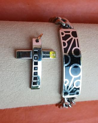 Set Morellato Uomo Bracciale e Ciondolo Croce