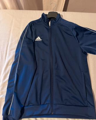 Adidas Track Jacket Uomo Blu Navy Zip Original