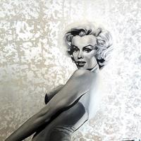 Marilyn Monroe dipinto su tela 100 x 100 cm.