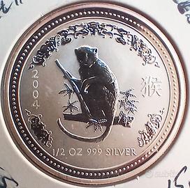 50 cents Proof Australia 2004 anno della scimmia