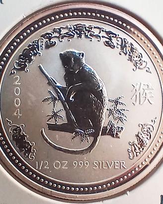 50 cents Proof Australia 2004 anno della scimmia