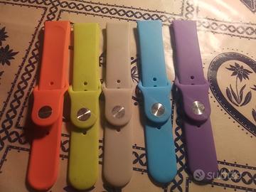 5 CINTURINI IN SILICONE ANSA 22MM NUOVI