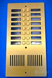PULSANTIERA CITOFONO ALLUMINIO ORO 16 PULSANTI