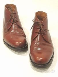 Hobson's scarpe uomo polacchine stringhe pelle Tg8
