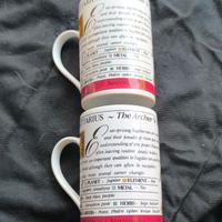 Set tazze vintage ceramica segni zodiacali